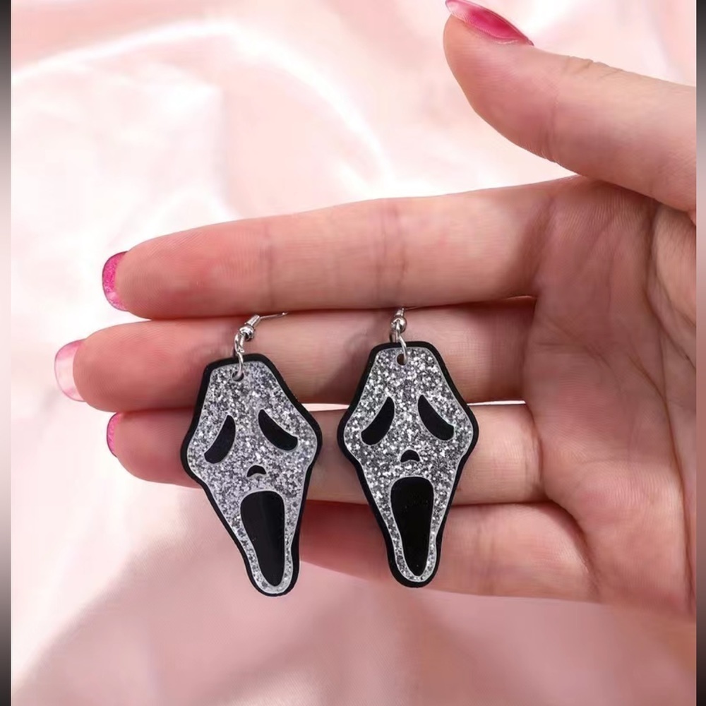 New, Ghost face, Scream Earrings